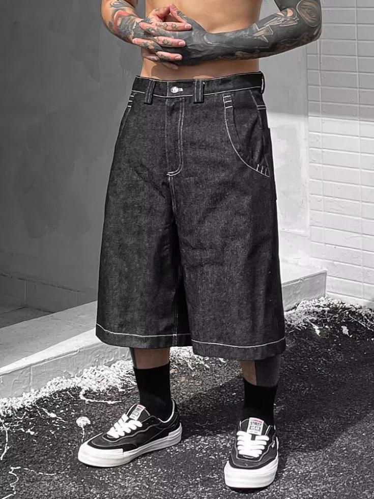 seven dollar denim shorts that don't make your legs look weird  mid-rise, actually loose, button fly that won't betray you halfway through the day  $6.99 before your size disappears 🏃‍♀️  #mensfashion #ootd #style